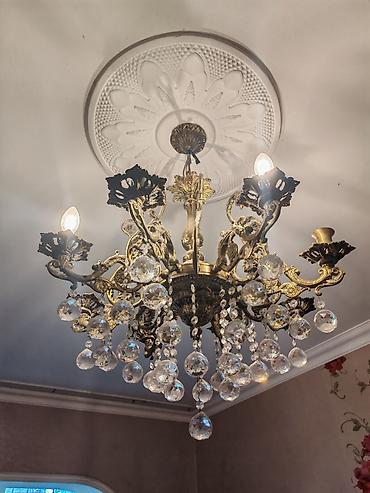 İşıqlandırma: Çılçıraq, 10 və daha çox lampa, Metal — 1