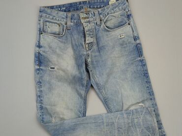 jeansowe spódniczka z dziurami: Jeansy, M, stan - Dobry
