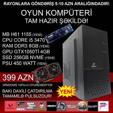 Masaüstü kompüterlər və iş stansiyaları: Oyun üçün Kompüter "Legion Core i5 3470 GTX1050Ti 4GB 256GB NVME” ⭐Tək -da lalafo.az — 1 Masaüstü kompüterlər və iş stansiyaları: Oyun üçün Kompüter "Legion Core i5 3470 GTX1050Ti 4GB 256GB NVME” ⭐Tək — 1