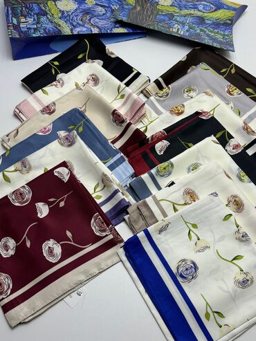 Платки: 📣📣 Новый платки 🔥🔥🔥🔥 🧣🧣Рамер : 90:90 см 🧣🧣Материал : 100% silk — 1