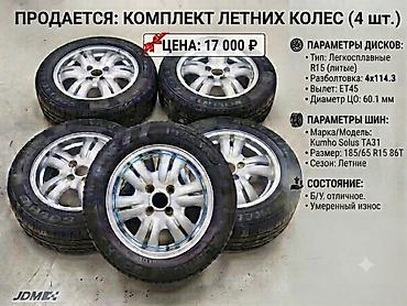 rox 01: Комплект летних колес (4 шт.) Диски: - Легкосплавные (литые), R15 - — 2