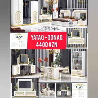 Yataq otağı dəstləri: İkinəfərlik çarpayı, Dolab, Komod, Termo, Azərbaycan, Yeni — 18