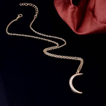 в наборе: Цепочка, ожерелье с подвеской в ​​виде луны из сплава ювелирного