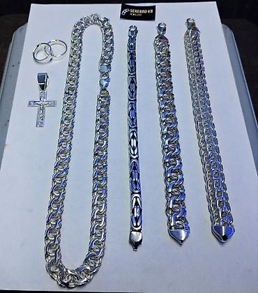 Серебряные цепочки: Серебряная цепь "Питон" 60 грамм 55 см Делаю на Заказ серебряные — 10