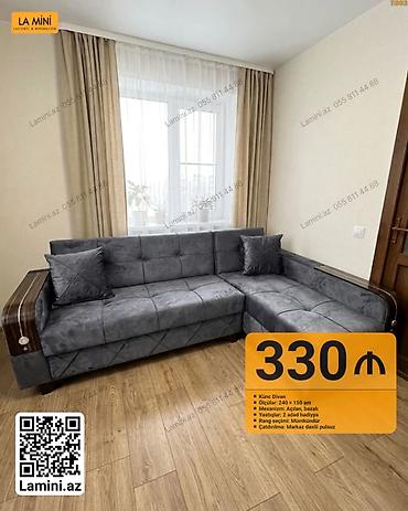 Ev və bağ: Künc divan – La Mini - Ölçülər: 240 × 150 sm - Mexanizm: Açılan — 1
