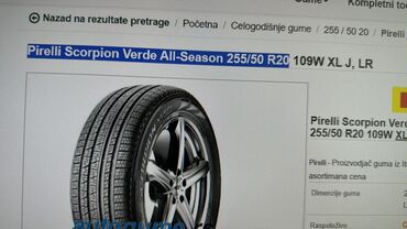 mašina za poliranje auta: Pirelli Scorpion verde gume za sve sezone 255/50 R20. Komplet guma 4