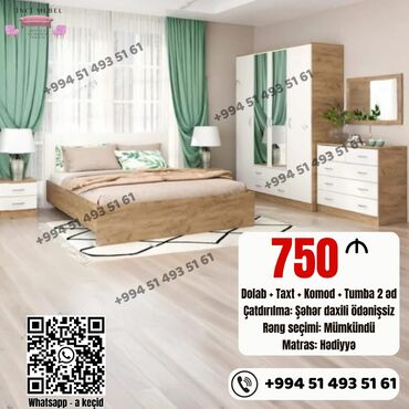 Yataq otağı dəstləri: 2 təknəfərlik çarpayı, Dolab, Tumba, 2 tumba, Azərbaycan, Yeni -da lalafo.az — 25 Yataq otağı dəstləri: 2 təknəfərlik çarpayı, Dolab, Tumba, 2 tumba, Azərbaycan, Yeni — 25