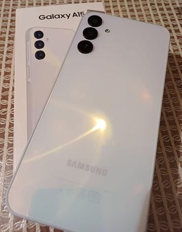 samsung 1272: Samsung Galaxy A15, 128 GB, rəng - Ağ, Zəmanət, Barmaq izi, Simsiz şarj