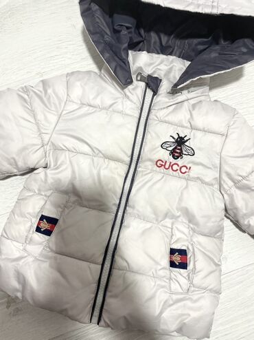 emo robot купить бишкек: Детская пуховая куртка с капюшоном. - Цвет: светло‑молочный с