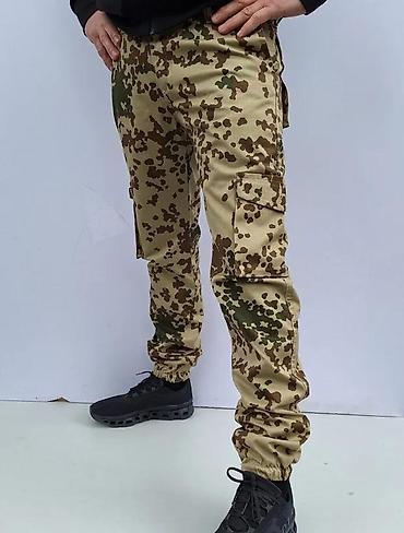 Ostale pantalone: Muške taktičke cargo pantalone – Flecktarn kamuflaža - Uzorak — 1