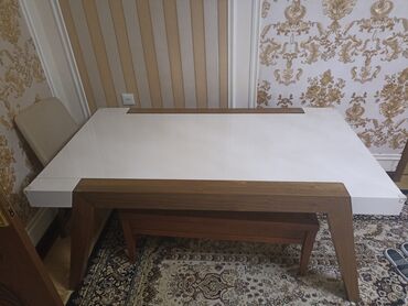 белый офисный стол: Qonaq masası, Yeni, Dördbucaq masa