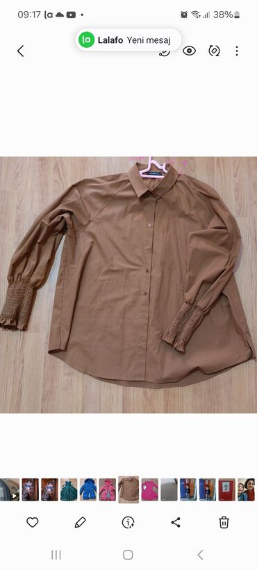 Рубашки и блузы: XL (EU 42), цвет - Коричневый