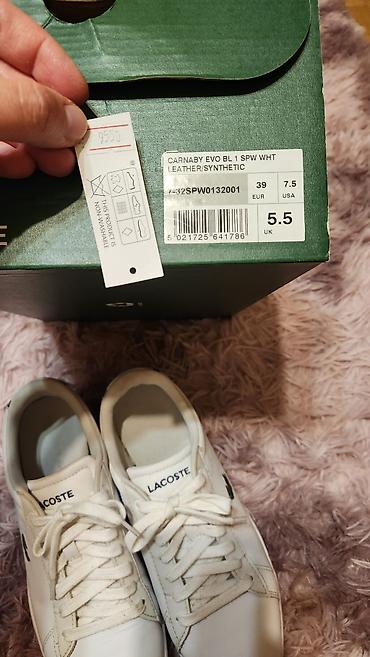 спортивные витамины: Кроссовки, 39, Lacoste, Б/у, цвет - Белый — 4