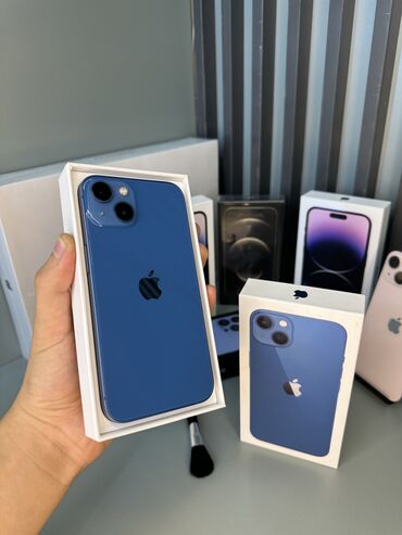 купить айфон 13 новый: IPhone 13, Колдонулган, 128 ГБ, Көк, Коргоочу айнек, Каптама, Куту, Бөлүп төлөө менен, 99 %