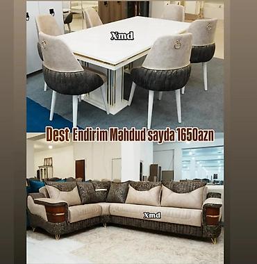 кухонный диван угловой: Mebel dəsti – yemək masası və oturacaq dəsti + L formalı künc divan — 1