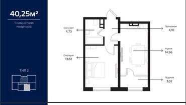 3 комнатная квартира 104 серии бишкек: 1 комната, 40 м², Элитка, 8 этаж, Косметический ремонт