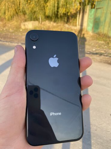 айфоны телефоны: IPhone Xr, Колдонулган, 128 ГБ, Кара, Коргоочу айнек, Каптама, 100 %