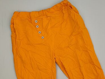 spodnie hello kitty szerokie: Material trousers for women, size L