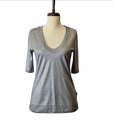 Köynək və bluzalar: Massimo Dutti qadın köynəyi ( Made in PORTUGAL) - Rəng: boz/metalik — 2