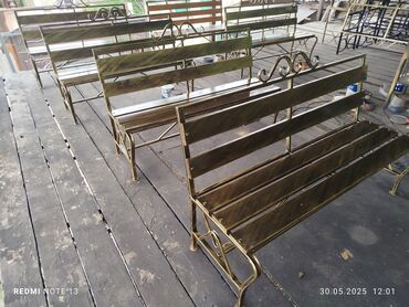 Скамейки: Скамейка Металл, Со спинкой, Без крыши — 10