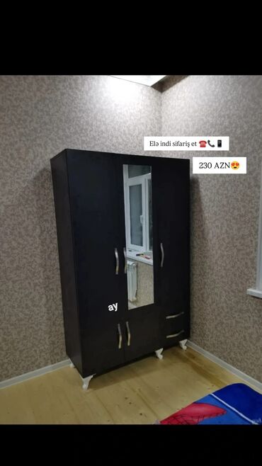 Çarpayılar: Açılan, 3 qapılı Düz dolab, Qarderob, paltar dolabı