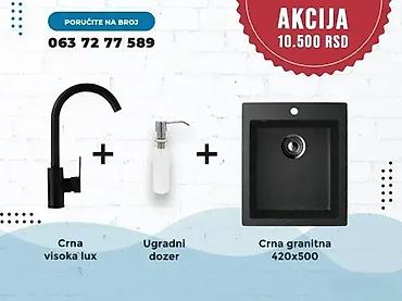 Sudopere: Granitna sudopera + slavina 💥 Veliki izbor granitnih sudopera u setu — 8