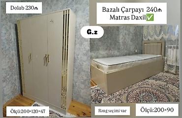 Uşaq/yeniyetmə otağı üçün mebel dəsti: - Bazalı çarpayı – ölçü lalafo.az -da Uşaq/yeniyetmə otağı üçün mebel dəsti: - Bazalı çarpayı – ölçü