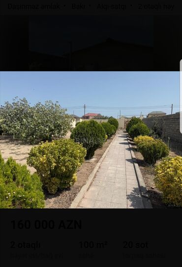 Həyət evləri və villaların satışı: 2 otaqlı həyət evi – yaşıllıqlı bağ sahəsi ilə - Yaşayış tipi: həyət — 7