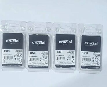 Operativ yaddaş (RAM): Operativ yaddaş (RAM) 16 GB, 4000 Mhz, DDR4, Noutbuk üçün, Yeni