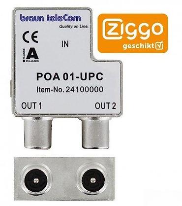 Aksesoari za TV i video: Braun teleCom POA 01-UPC – push-on IEC razdelnik (splitter) - Model — 4