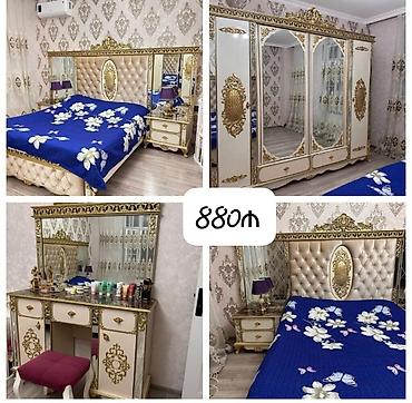 Ev üçün mebel: Yataq dəsti satılır 880₼.Yaxşı vəziyyətdə.Matras var. Ünvan Hövsan — 1