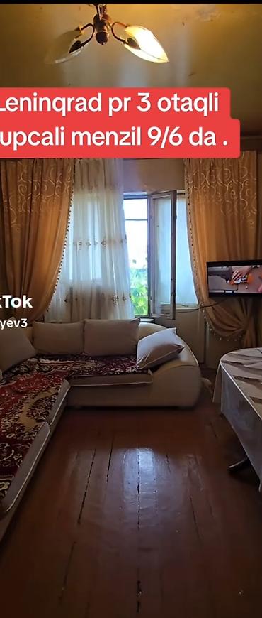 2 mərtəbə ev: Leninqrad layihəli 3 otaqlı mənzil – kupçalı 9 mərtəbəli binanın 6-cı — 2