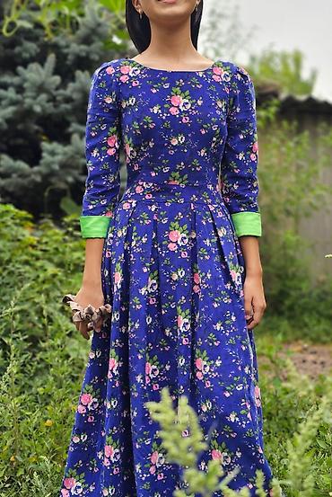 Вечерние платья: Вечернее платье, Пышное, Длинная модель, Велюр, С рукавами, S — 2