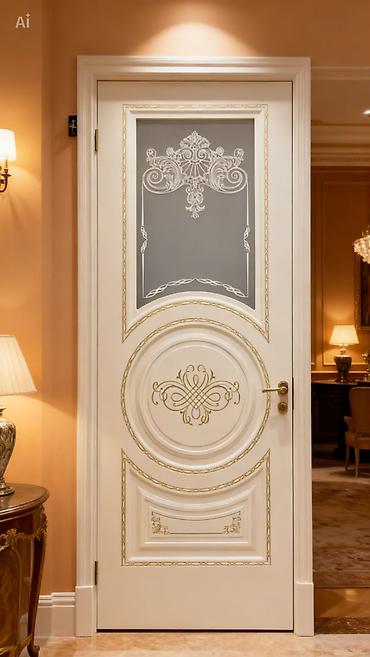 Klassik üslubda interyer qapısı - Rəng: krem-ağ ton, qızılı lalafo.az -da Klassik üslubda interyer qapısı - Rəng: krem-ağ ton, qızılı