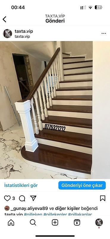 Pilləkən məhəccərləri: Yeni Pilləkən məhəccəri, Taxta, Pulsuz çatdırılma — 4