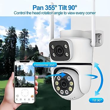 teruhal camera: 2.4G WiFi Ağıllı Xarici Təhlükəsizlik Kamerası – İkili Linza, Rəngli — 6