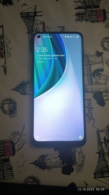 android telefonlar: OnePlus Nord N10 5G, 128 GB, rəng - Qara, Barmaq izi