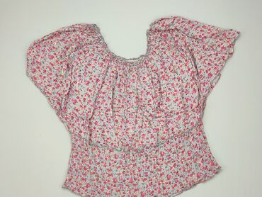 bluzki w różowe kwiaty: Blouse, 2XL (EU 44), condition - Very good