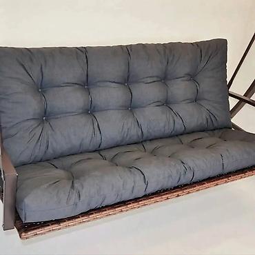 Jastuci: Jastuci za dvorišnu ljuljašku – trosed - Udobni, debeli jastuci sa — 5