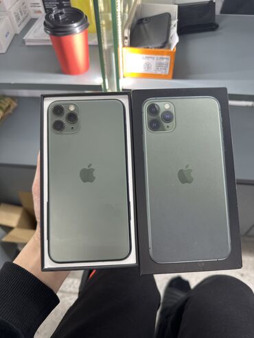 айфон 11 цена каракол: IPhone 11 Pro Max, Колдонулган, 256 ГБ, Жашыл, 100 %