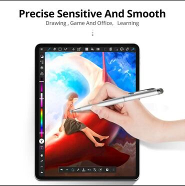 Stiluslar: Qırmızı, qara ağ və boz rənglərdə olan bu universal stylus qələmləri — 10