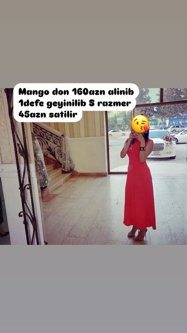 Ziyafət donları: 1defe toya geyinilib
S razmer
Mangodan alinib160azn
45e satiram