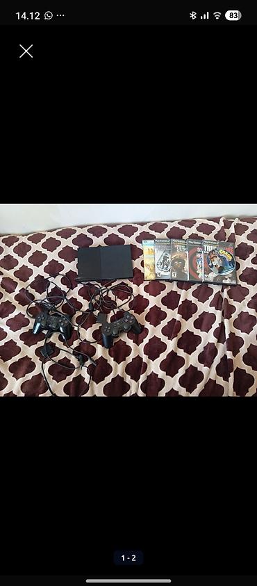 PlayStation 2 Slim oyun konsolu dəsti Komplekt: - PS2 Slim konsol