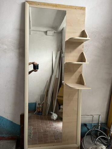 фуллен зеркало с полкой: Зеркало напольное с боковыми полками. - Большое вертикальное зеркало