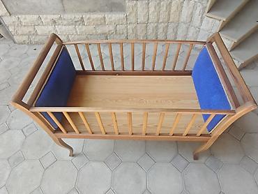 beşik içi: Taxta beşik/uşaq çarpayısı - Material: tamamilə ağacdan hazırlanıb — 1