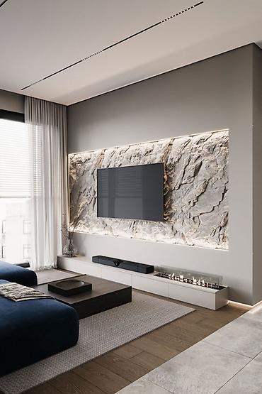 Гарнитуры для зала: Гарнитур для зала, Тумба под ТВ, МДФ, цвет - Серый — 23