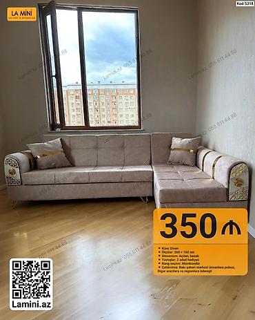 Диваны: Künc Divan – La Mini (Kod: 5318) - Ölçülər: 260 × 160 sm - Mexanizm — 1