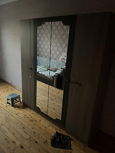 qapi demir qapi seyf qapi: Salam Geniş paltar şkafı – 4 qapılı, güzgülü dizayn Cooox Az İsdifade — 4