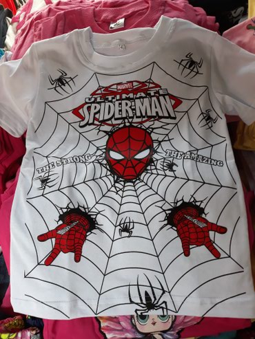 T-shirts: Round neck, Short sleeve, Spiderman