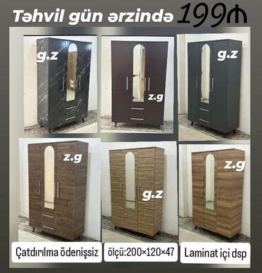 Dolablar: *Dolab 3 qapılı 199Azn* ✔️Təhvil gün ərzində Ölçü:200×120×47